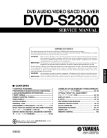Yamaha DVDS-2300 - Service Manual 